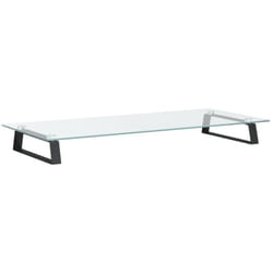Vidaxl - Support de moniteur noir 80x35x8 cm verre trempé et métal
