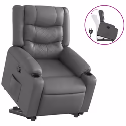 VidaXL 3206554, Simili-cuir, Gris, mousse, 110 kg, 770 mm, 930 mm