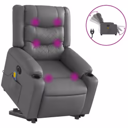 VidaXL 3206558, Simili-cuir, Gris, mousse, 110 kg, 770 mm, 930 mm