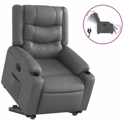 VidaXL 3206562, Simili-cuir, Gris, mousse, 110 kg, 770 mm, 930 mm