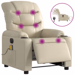 VidaXL 3206586, Simili-cuir, Crème, mousse, 110 kg, 755 mm, 930 mm