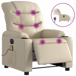 VidaXL 3206593, Simili-cuir, Crème, mousse, 110 kg, 755 mm, 930 mm