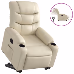VidaXL 3206600, Simili-cuir, Crème, mousse, 110 kg, 755 mm, 930 mm