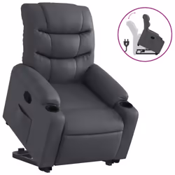 VidaXL 3206602, Simili-cuir, Gris, mousse, 110 kg, 755 mm, 930 mm