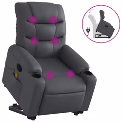 VidaXL 3206609, Simili-cuir, Gris, mousse, 110 kg, 755 mm, 930 mm
