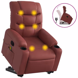 VidaXL 3206610, Simili-cuir, Rouge, mousse, 110 kg, 755 mm, 930 mm
