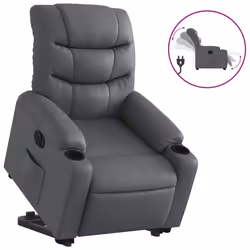 VidaXL 3206616, Simili-cuir, Gris, mousse, 110 kg, 755 mm, 930 mm