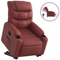 VidaXL 3206617, Simili-cuir, Rouge, mousse, 110 kg, 755 mm, 930 mm