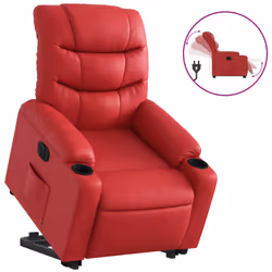 VidaXL 3206618, Simili-cuir, Rouge, mousse, 110 kg, 755 mm, 930 mm