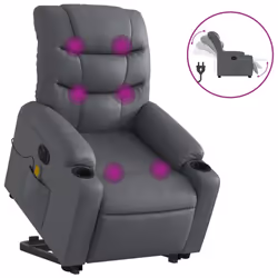 VidaXL 3206623, Simili-cuir, Gris, mousse, 110 kg, 755 mm, 930 mm