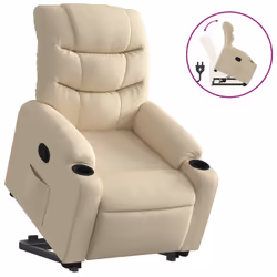 VidaXL 3206653, Tissu, Crème, mousse, 110 kg, 755 mm, 930 mm