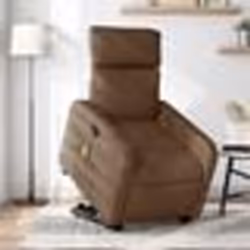 vidaXL Fauteuil de massage inclinable Marron Tissu