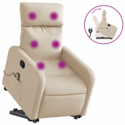 VidaXL 3206716, Tissu, Crème, mousse, 110 kg, 50 cm, 55,5 cm