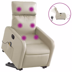 VidaXL 3206764, Simili-cuir, Crème, mousse, 110 kg, 50 cm, 55,5 cm