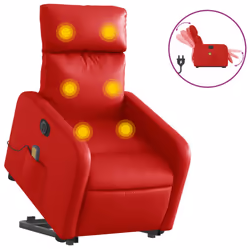 VidaXL 3206775, Simili-cuir, Rouge, mousse, 110 kg, 50 cm, 55,5 cm