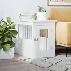 Meuble de cage pour chiens blanc 45x62x59 cm bois d'ingénierie Vidaxl