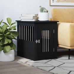 Vidaxl - Meuble de cage pour chiens noir 45x62x59 cm bois d'ingénierie