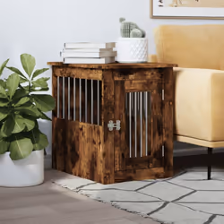 Ce meuble de cage pour chien, servant à la fois de cage pour chien et de table d'appoint, constitue un supplément pratique et ...