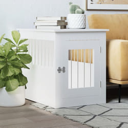 Meuble de cage pour chiens blanc 55x75x65 cm bois d'ingénierie Vidaxl