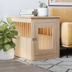 Ce meuble de cage pour chien, servant à la fois de cage pour chien et de table d'appoint, constitue un supplément pratique et ...