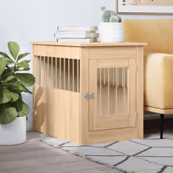 Ce meuble de cage pour chien, servant à la fois de cage pour chien et de table d'appoint, constitue un supplément pratique et ...