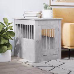 Ce meuble de cage pour chien, servant à la fois de cage pour chien et de table d'appoint, constitue un supplément pratique et ...