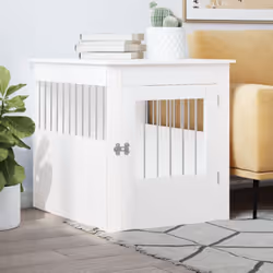 Ce meuble de cage pour chien, servant à la fois de cage pour chien et de table d'appoint, constitue un supplément pratique et ...