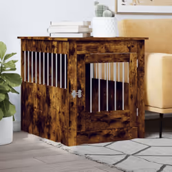 Ce meuble de cage pour chien, servant à la fois de cage pour chien et de table d'appoint, constitue un supplément pratique et ...