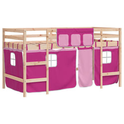 VidaXL 3206957 Lit pour enfant Rose Polyester