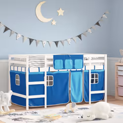 VidaXL 3206959 Lit pour enfant Bleu Polyester