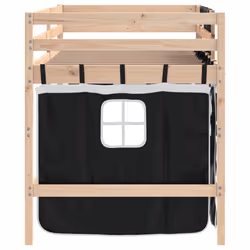 VidaXL 3206964 Lit pour enfant Noir, Blanc Polyester - Vue supplémentaire 8