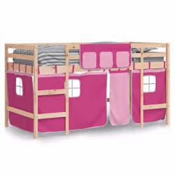 VidaXL 3206966 Lit pour enfant Rose Polyester