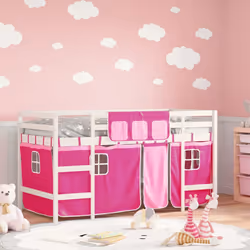 VidaXL 3206969 Lit pour enfant Rose Polyester