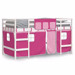 VidaXL 3206969 Lit pour enfant Rose Polyester