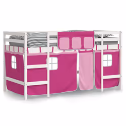 VidaXL 3206978 Lit pour enfant Rose Polyester