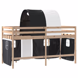 VidaXL 3206982 Lit pour enfant Noir, Blanc Polyester - Vue supplémentaire 8