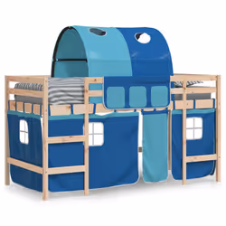 VidaXL 3206983 Lit pour enfant Bleu Polyester