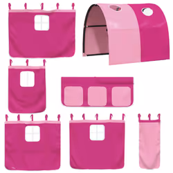 VidaXL 3206984 Lit pour enfant Rose Polyester - Vue supplémentaire 7