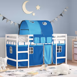 VidaXL 3206986 Lit pour enfant Bleu Polyester