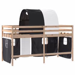 VidaXL 3206991 Lit pour enfant Noir, Blanc Polyester - Vue supplémentaire 8