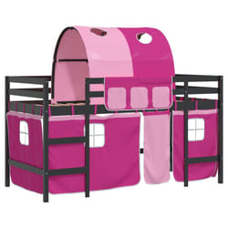 VidaXL 3206999 Lit pour enfant Rose Polyester