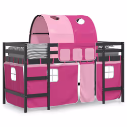 VidaXL 3206999 Lit pour enfant Rose Polyester