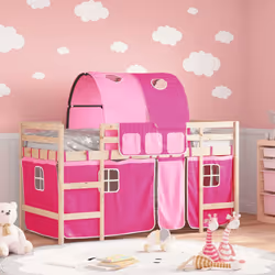 VidaXL 3207002 Lit pour enfant Rose Polyester