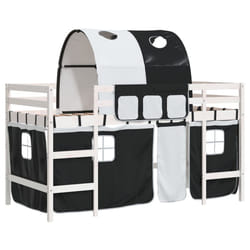 VidaXL 3207003 Lit pour enfant Noir, Blanc Polyester