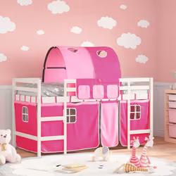 VidaXL 3207005 Lit pour enfant Rose Polyester