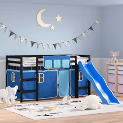 VidaXL 3207016 Lit pour enfant Bleu Polyester