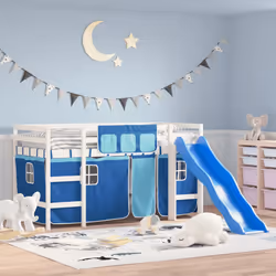 VidaXL 3207022 Lit pour enfant Bleu Polyester