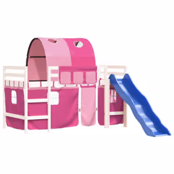 VidaXL 3207059 Lit pour enfant Rose Polyester