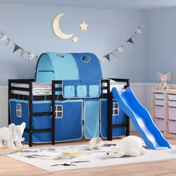 VidaXL 3207061 Lit pour enfant Bleu Polyester