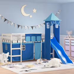 VidaXL 3207067 Lit pour enfant Bleu Polyester